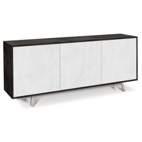 Buffet trois portes Noir Blanc Ossido 177x41x h74 cm
