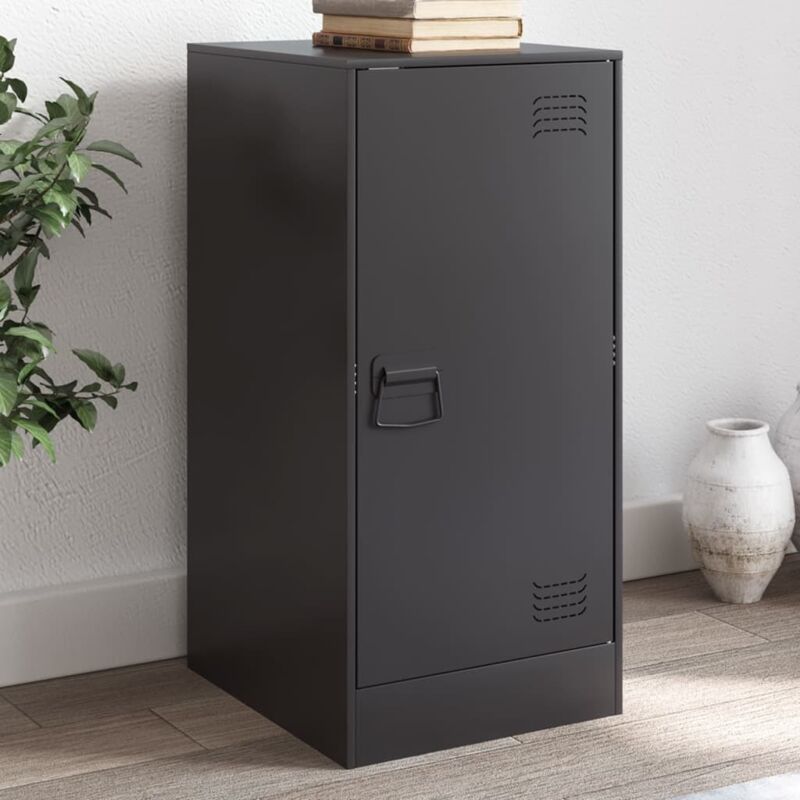 Vidaxl - Buffet noir 34,5x39x73 cm acier