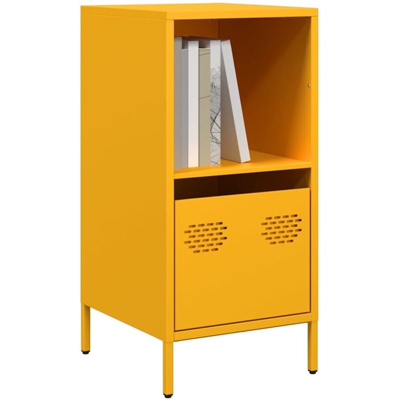 Vidaxl - Buffet jaune moutarde 35x39x73,5 cm acier laminé à froid