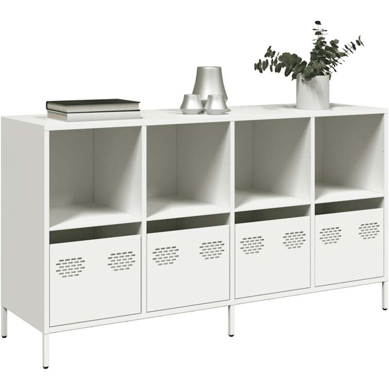 Buffet blanc 135x39x73,5 cm acier laminé à froid