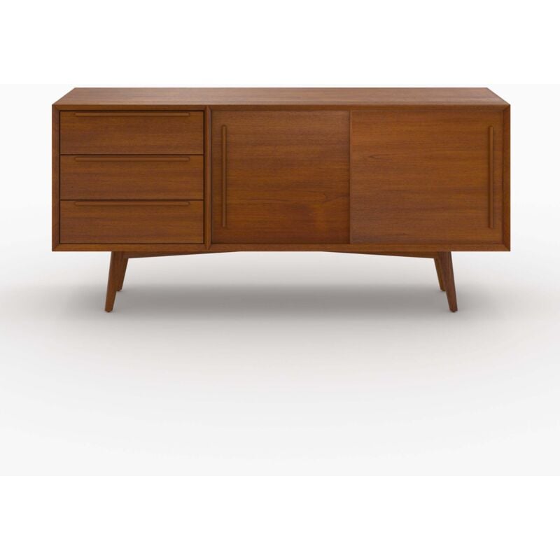 Buffet 2 portes coulissantes et 3 tiroirs en teck - waya
