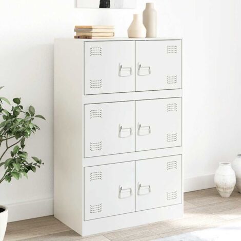 Buffet Weiß 67x39x107 cm Stahl