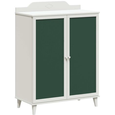 Buffet,Armoire tableau noir avec étagère Blanc Bois d'ingénierie CFW365327