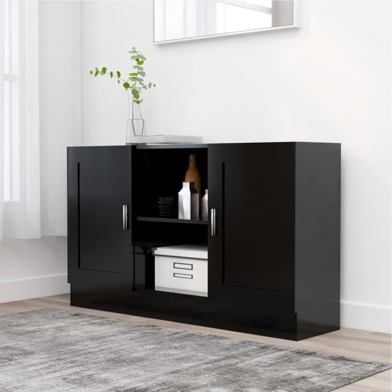 Buffet,Bahut, Meuble de Rangement Noir 120x30,5x70 cm Bois d'ingénierie CFW284678