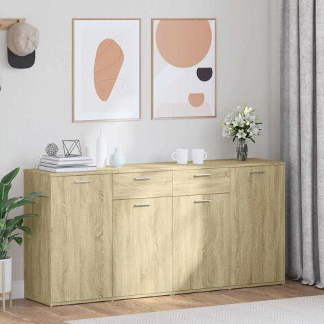 Buffet，Bahut， Meuble de Rangement pour Salon, Bureau Chêne sonoma 160x36x75 cm Aggloméré FBV10855