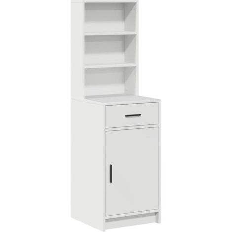 Buffet,Bahut,Haut Armoire Blanc 40 x 40,5 x 135 cm Bois d'ingénierie CFW41691