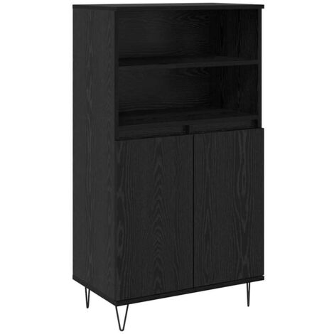 Buffet，Bahut，Haut Armoire Noir 60 x 36 x 110 cm Bois d'ingénierie CFW95704