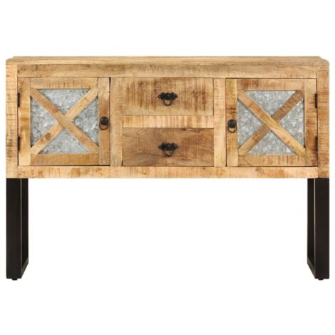 Buffet，Bahut，Meuble de Rangement 110x30x74 cm Bois de manguier brut CFW38287