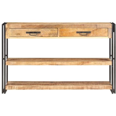 Buffet,Bahut,Meuble de Rangement 120x30x75 cm Bois de manguier massif brut CFW87143
