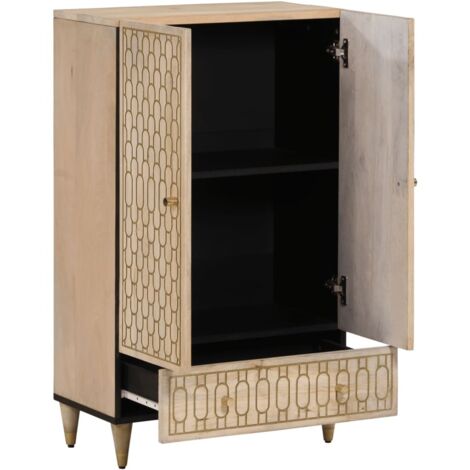 Buffet，Bahut，Meuble de Rangement 60x33x100 cm bois de manguier massif CFW91558