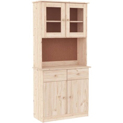 Buffet，Bahut，Meuble de Rangement ALTA 77x35x165 cm bois massif de pin CFW91591