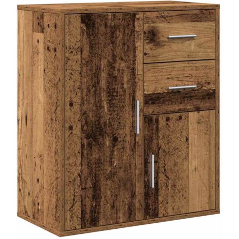 Buffet,Bahut,Meuble de Rangement avec tiroir Vieux bois 60 x 31 x 70 cm Bois d'ingénierie CFW51689