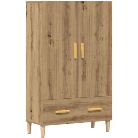 Buffet，Bahut，Meuble de Rangement chêne artisanal 70x31x115 cm bois d'ingénierie CFW88709