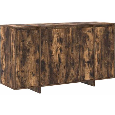 Buffet,Bahut,Meuble de Rangement Chêne fumé 135 x 41 x 69 cm Bois d'ingénierie CFW99245