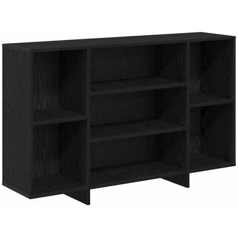 Buffet，Bahut，Meuble de Rangement Chêne noir 120 x 30 x 75 cm Bois d'ingénierie CFW10095