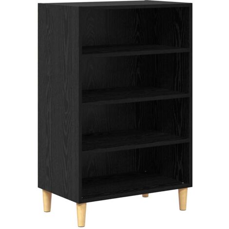 Buffet，Bahut，Meuble de Rangement Chêne noir 57 x 35 x 89,5 cm Bois d'ingénierie CFW32966