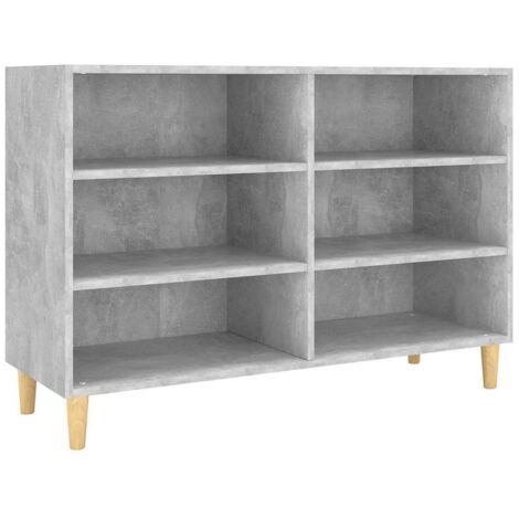 Buffet，Bahut，Meuble de Rangement gris béton 103,5x35x70 cm bois d'ingénierie CFW13391