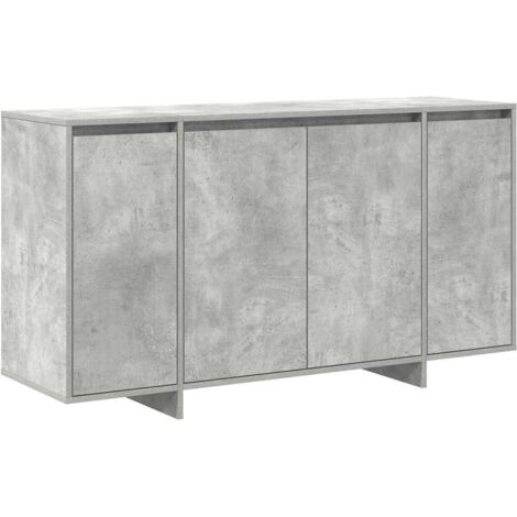 Buffet,Bahut,Meuble de Rangement Gris béton 135 x 41 x 69 cm Bois d'ingénierie CFW54909