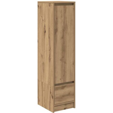 Buffet,Bahut,Meuble de Rangement haut chêne artisanal 29,5x34x119,5 cm bois d'ingénierie CFW17377