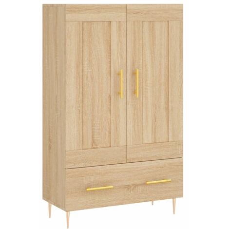 Buffet,Bahut,Meuble de Rangement haut chêne sonoma 69,5x31x115 cm bois d'ingénierie CFW23136