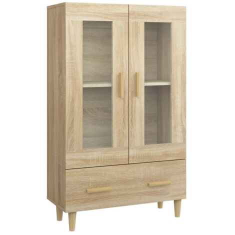 Buffet，Bahut，Meuble de Rangement haut Chêne sonoma 70x31x115 cm Bois d'ingénierie CFW64494