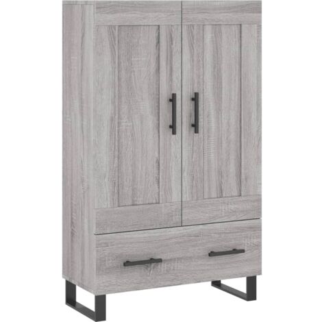 Buffet，Bahut，Meuble de Rangement haut sonoma gris 69,5x31x115 cm bois d'ingénierie CFW12933