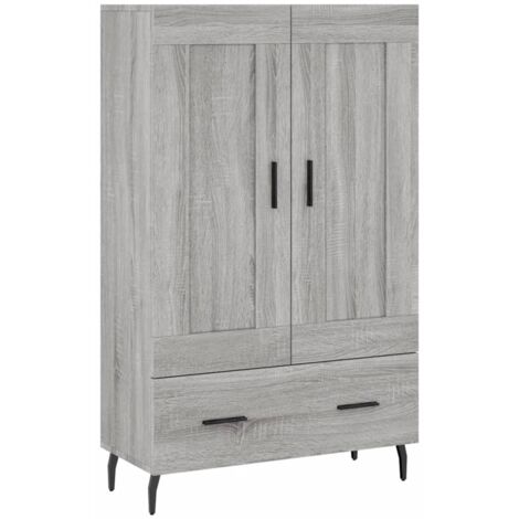 Buffet，Bahut，Meuble de Rangement haut sonoma gris 69,5x31x115 cm bois d'ingénierie CFW81079
