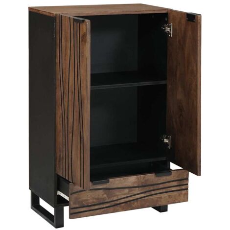 Buffet，Bahut，Meuble de Rangement Marron 60 x 33 x 100 cm bois de manguier massif CFW61426