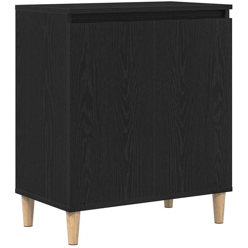 Buffet，Bahut，Meuble de Rangement Noir 60 x 35 x 70 cm Bois d'ingénierie CFW35688