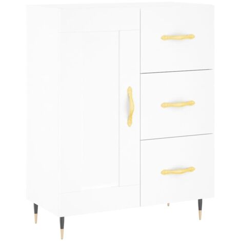 Buffet，Bahut，Meuble de Rangement pour Salon, Salle à Manger, Cuisine blanc 69,5x34x90 cm bois d'ingénierie DGBDF258883 MaisonChic