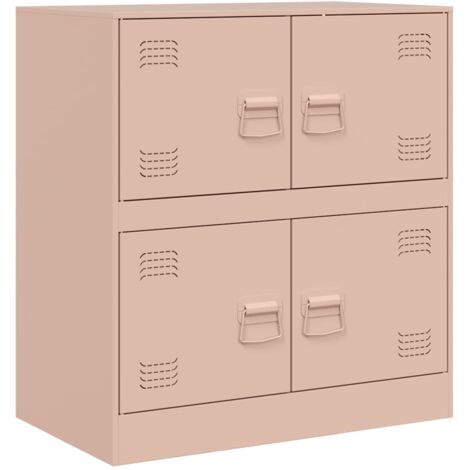 Buffet，Bahut，Meuble de Rangement rose 67x39x73 cm acier CFW25820