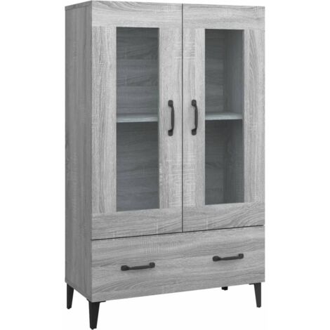 Buffet，Bahut，Meuble de Rangement Sonoma gris 70x31x115 cm Bois d'ingénierie CFW17509