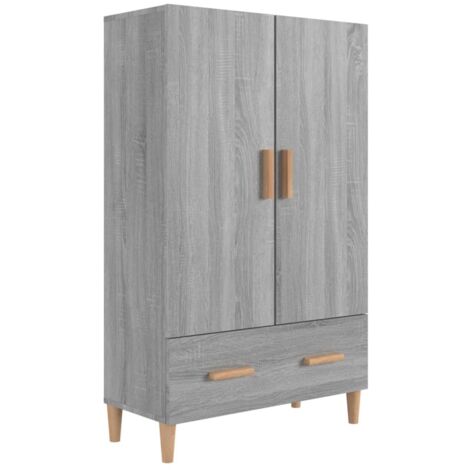 Buffet，Bahut，Meuble de Rangement Sonoma gris 70x31x115 cm Bois d'ingénierie CFW36830