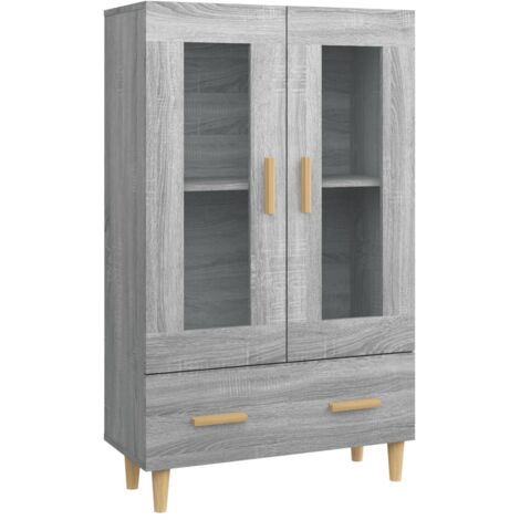 Buffet，Bahut，Meuble de Rangement Sonoma gris 70x31x115 cm Bois d'ingénierie CFW86881