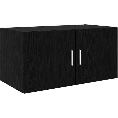 Buffet，Bahut，Meuble mural Chêne noir 80 x 42.5 x 40 cm Bois d'ingénierie CFW29065