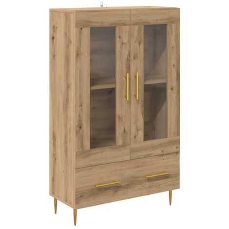 Buffet，Haut Armoire avec tiroir Chêne artisanal 69,5 x 31 x 115 cm CFW434347