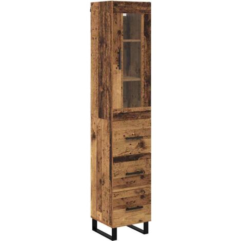 Buffet,Haut Armoire Bois Ancien 69,5 x 34 x 180 cm Bois d'ingénierie CFW172930