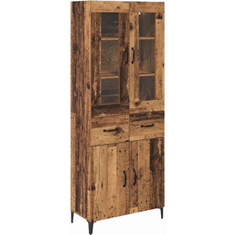 Buffet,Haut Armoire Bois Ancien 69,5 x 34 x 180 cm Bois d'ingénierie CFW560305