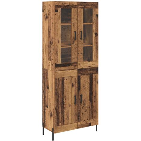 Buffet,Haut Armoire Bois Ancien 69,5 x 34 x 180 cm Bois d'ingénierie CFW700115