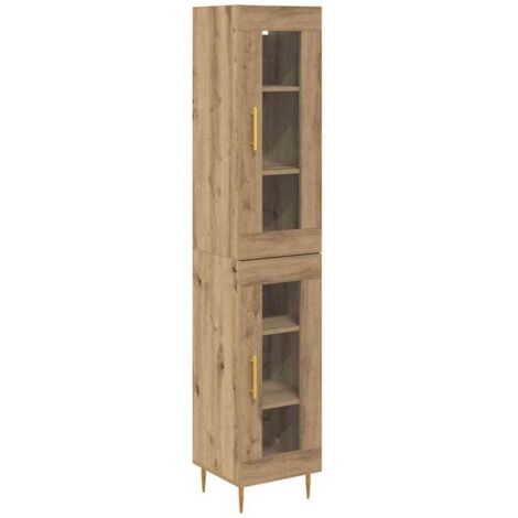 Buffet，Haut Armoire Chêne artisanal 34,5 x 34 x 180 cm CFW552071