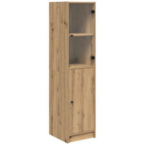 Buffet,Haut Armoire Chêne artisanal 35 x 37 x 142 cm Bois d'ingénierie CFW737331