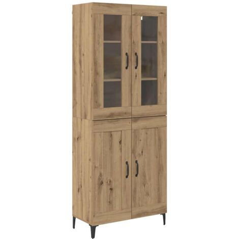 Buffet,Haut Armoire Chêne artisanal 69,5 x 34 x 180 cm CFW190622