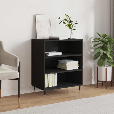Buffet,Meuble de rangement noir 57x35x70 cm bois d’ingénierie vidaXL