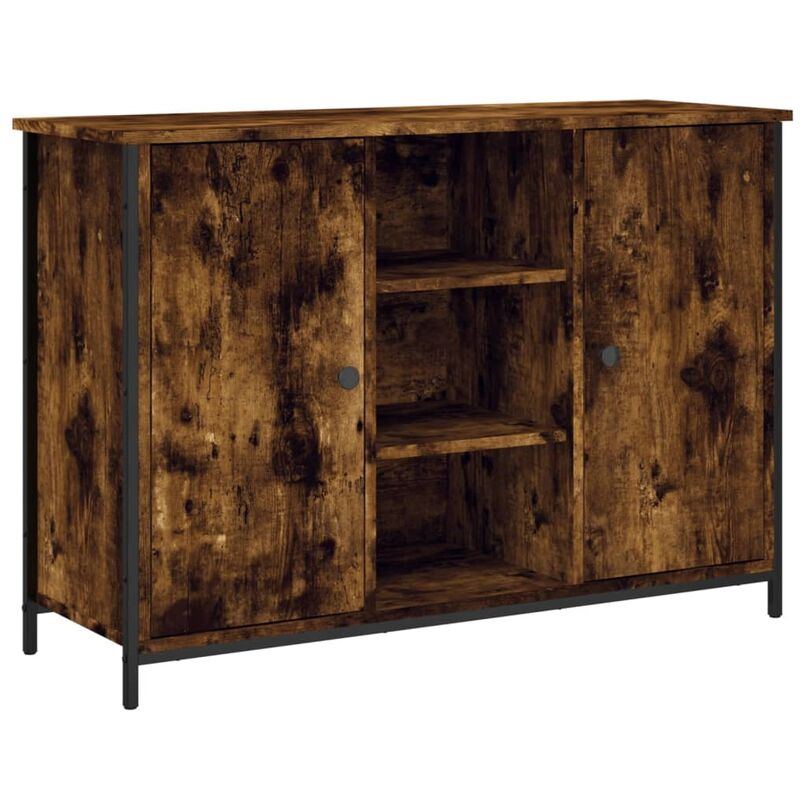 Vidaxl - Buffet chêne fumé 100x35x70 cm bois d'ingénierie