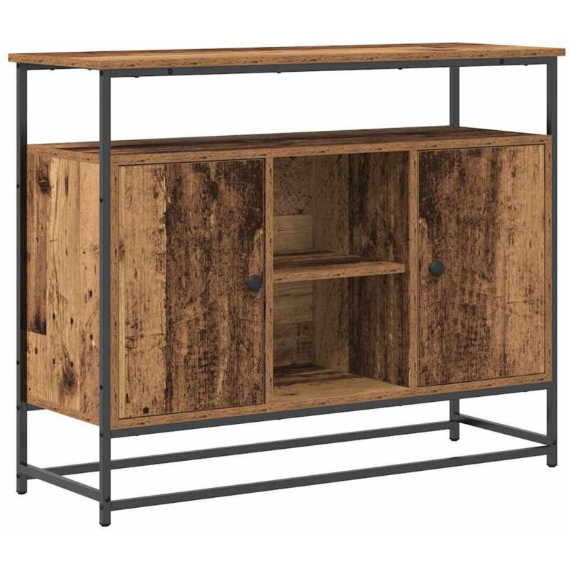Vidaxl - Buffet en bois ancien 100x35x80 cm en bois aggloméré et acier