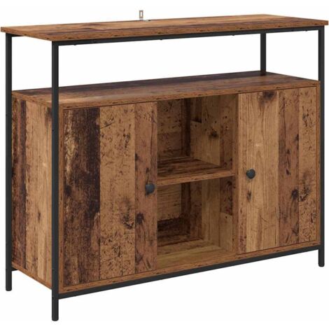Buffet，Meuble de Rangement，Bahut Bois Ancien 100 x 35 x 80 cm Bois d'ingénierie CFW311295