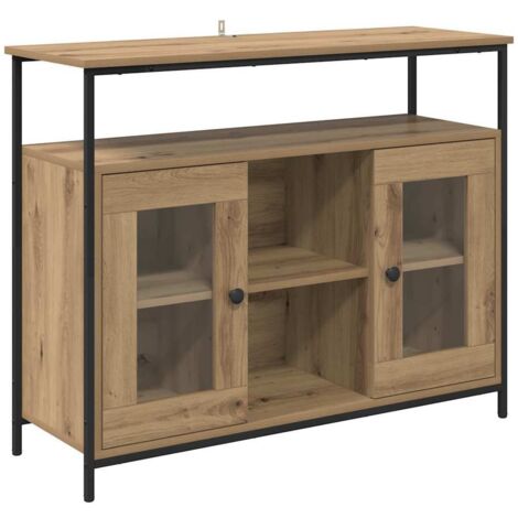 Buffet，Meuble de Rangement，Bahut Chêne artisanal 100 x 35 x 80 cm Bois d'ingénierie CFW459414