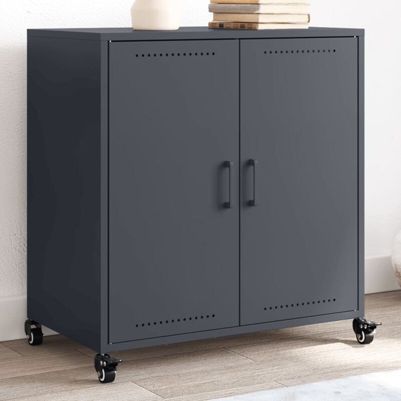 Buffet,Meuble de Rangement,Bahut pour Salon, Salle à Manger, Cuisine anthracite 68,5x39x72 cm acier CFW43736