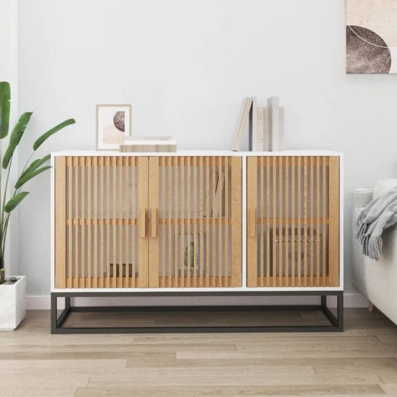 Design In - Buffet,Meuble de Rangement,Bahut pour Salon, Salle à Manger, Cuisine blanc 105x30x65 cm bois d'ingénierie CFW429757