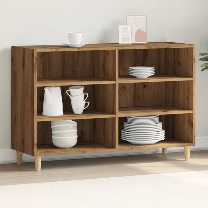 Buffet,Meuble de Rangement,Bahut pour Salon, Salle à Manger, Cuisine chêne artisanal 103,5x35x70 cm bois d'ingénierie CFW59656